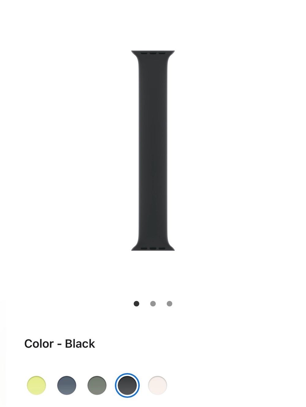 Apple Watch Band - Black Solo Loop - Size 5